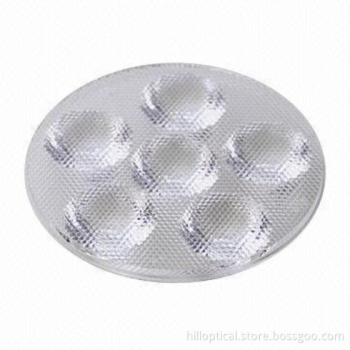 6-in-1 LED optical sphere surface lens, 73mm with 40°